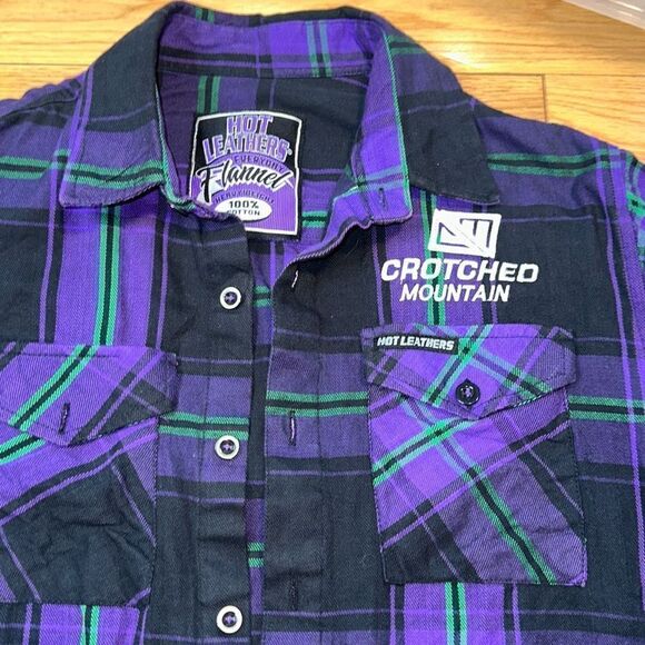 HOT LEATHERS FLM2011 MEN'S 'VOODOO' FLANNEL LONG SLEEVE shirt Sz L Crotched MTN - Picture 8 of 8